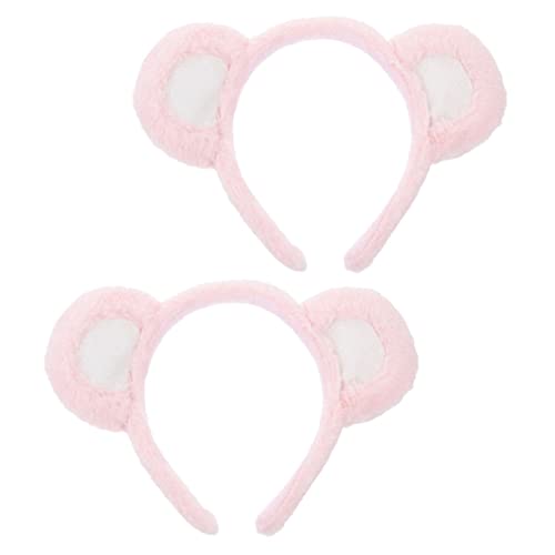HONITANO 2 Stück Niedliches Bärenohr Haarband Weichem Plüsch Vielseitig Verwendbar als Haarschmuck und Cosplay accessoire für Mädchen und Frauen Bequem und Langlebig für Partys und von HONITANO