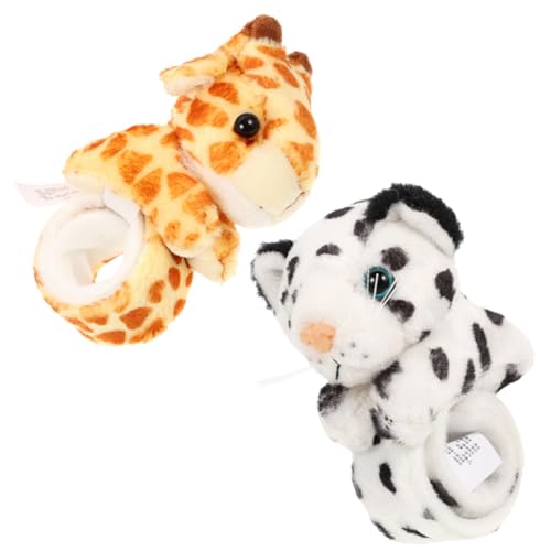 HONITANO 2 Stück Plüsch Tier Schnapparmband für Weiches Bequemes Armband mit Giraffe und Schneeleopard Leichtes Kuschelarmband für Geburtstag Party Alltag für Jungen und Mädchen HONITANO 2 Stück Plüsch Tier Schnapparmband für Weiches Bequemes Armband mit Giraffe und Schneeleopard Leichtes Kuschelarmband für Geburtstag Party Alltag für Jungen und Mädchen von HONITANO