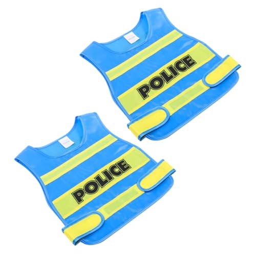HONITANO 2 Stück Polizei Weste aus Stoff Bequem und Sicher für Rollenspiele Kostüm Party Karneval und Cosplay Fördert Kreativität und Teamwork bei Kleinkindern und Kindern HONITANO 2 Stück Polizei Weste aus Stoff Bequem und Sicher für Rollenspiele Kostüm Party Karneval und Cosplay Fördert Kreativität und Teamwork bei Kleinkindern und Kindern von HONITANO