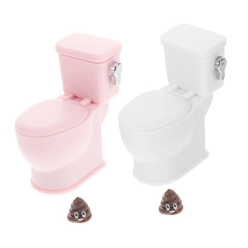 HONITANO 2 Stück Puppenhaus Modell Puppenhaus Simulierte Toilette Miniatur Toilette Puppenhaus Badezimmerzubehör Toilette Für Puppenhaus Winziges Badezimmerzubehör Mini Badezimmer von HONITANO