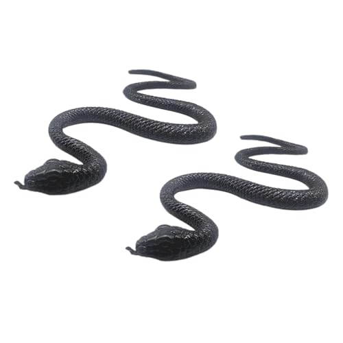 HONITANO 2 Stück Simulationsspielzeug Schwarze Schlange Spielzeugschlangen Halloween Gefälscht Solide Schlange Realistisch Falsche Schlange Dekorationen Zugschlangenmodelle Black HONITANO 2 Stück Simulationsspielzeug Schwarze Schlange Spielzeugschlangen Halloween Gefälscht Solide Schlange Realistisch Falsche Schlange Dekorationen Zugschlangenmodelle Black von HONITANO