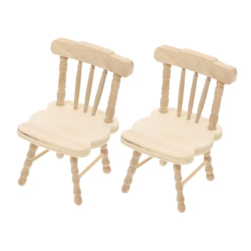 HONITANO 2 Stück Stuhlform für kinderspielzeug Children Toys House Decoration Hausdekoration Mini-Hausstuhl aus Holz Mini-Stuhl-Modell Holzstuhlmodell hölzern Light Brown HONITANO 2 Stück Stuhlform für kinderspielzeug Children Toys House Decoration Hausdekoration Mini-Hausstuhl aus Holz Mini-Stuhl-Modell Holzstuhlmodell hölzern Light Brown von HONITANO
