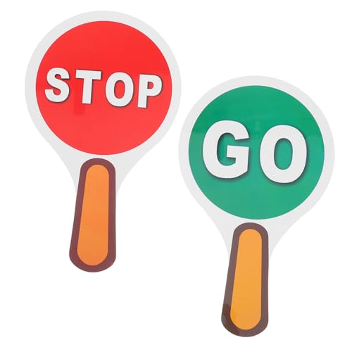 HONITANO 2 Stück Teiliges Doppelseitiges Verkehrszeichen mit Griff Rotes und Grünes Licht Handliches Stoppschild für Pädagogisches Verkehrs sicherheitsspiel für Unterricht und Zuhause HONITANO 2 Stück Teiliges Doppelseitiges Verkehrszeichen mit Griff Rotes und Grünes Licht Handliches Stoppschild für Pädagogisches Verkehrs sicherheitsspiel für Unterricht und Zuhause von HONITANO