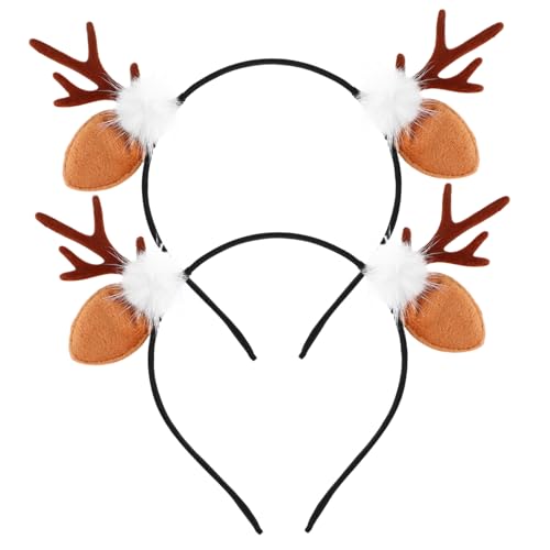 HONITANO 2 Stück Teiliges Haarreif mit Flauschigem Rentier Geweih Braun Weihnachtlicher Haarschmuck für Mädchen Langlebig Formstabil und Komfortabel für Party Bühne und Kostüm HONITANO 2 Stück Teiliges Haarreif mit Flauschigem Rentier Geweih Braun Weihnachtlicher Haarschmuck für Mädchen Langlebig Formstabil und Komfortabel für Party Bühne und Kostüm von HONITANO