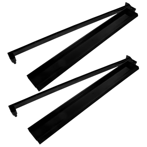 HONITANO 2 Stück Teiliges Mahjong Push Ruler Schwarzes Kunststoff Messwerkzeug Mahjong Rack und Pusher Langlebig und Leicht für Zuhause und Profi Spiel von HONITANO
