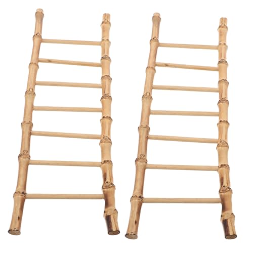 HONITANO 2 Stück Teiliges Miniatur Bambusleiter Set Kleine Dekorative Puppenhaus Leiter für DIY Sandgarten Miniatur Gartenleiter als Vielseitiges Zubehör für Mikro Landschaften und HONITANO 2 Stück Teiliges Miniatur Bambusleiter Set Kleine Dekorative Puppenhaus Leiter für DIY Sandgarten Miniatur Gartenleiter als Vielseitiges Zubehör für Mikro Landschaften und von HONITANO