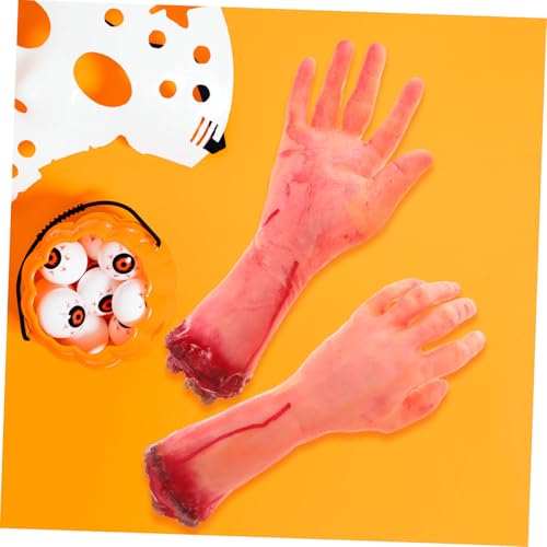 HONITANO 2 Stück Teiliges Realistische Gebrochene Halloween Deko Hände aus Gruselige Streichrequisiten für Halloween Party Haunted House und Friedhofsdekoration HONITANO 2 Stück Teiliges Realistische Gebrochene Halloween Deko Hände aus Gruselige Streichrequisiten für Halloween Party Haunted House und Friedhofsdekoration von HONITANO