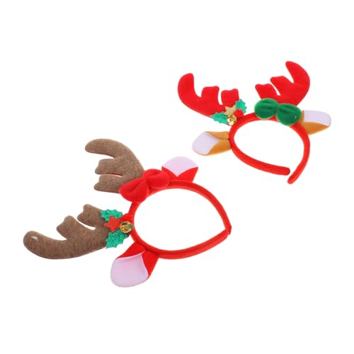 HONITANO 2 Stück Teiliges Rentier Geweih Haarreif Weicher Rot und Khaki Festlicher Haarschmuck für Weihnachten Karneval Fasching Cosplay und Party Dekoration HONITANO 2 Stück Teiliges Rentier Geweih Haarreif Weicher Rot und Khaki Festlicher Haarschmuck für Weihnachten Karneval Fasching Cosplay und Party Dekoration von HONITANO
