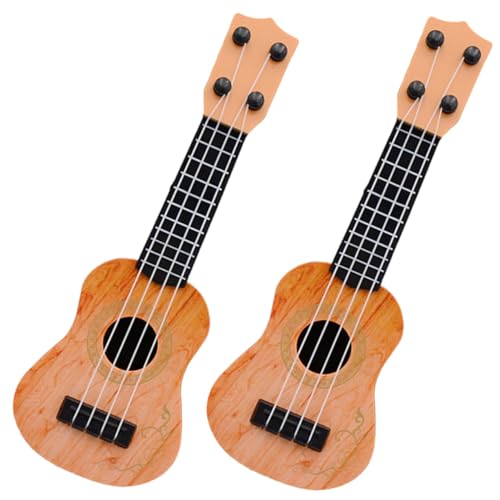 HONITANO 2 Stück Ukulele Mini Saitige Gitarre Musikalisches Lernspielzeug für Sicher aus Hochwertigem Kunststoff für Frühkindliche Bildung und Kreative von HONITANO
