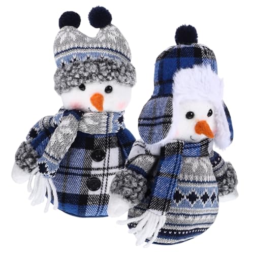 HONITANO 2 Stück Weihnachtliche Schneemann Dekofiguren Niedliche Stoffpuppen mit Ski Motiv Wackelnde Tischdekoration für Festliche Party und Advent für Innenräume und Weihnachtsfeiern HONITANO 2 Stück Weihnachtliche Schneemann Dekofiguren Niedliche Stoffpuppen mit Ski Motiv Wackelnde Tischdekoration für Festliche Party und Advent für Innenräume und Weihnachtsfeiern von HONITANO