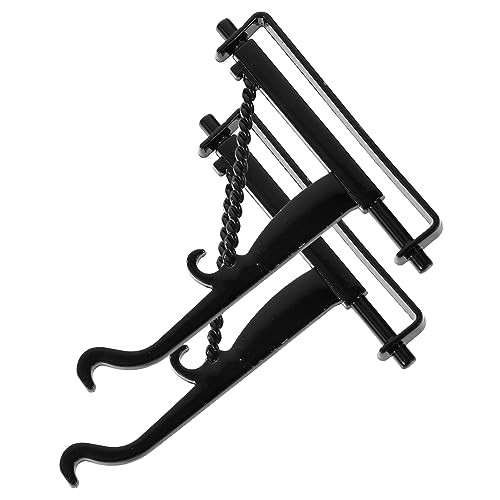 HONITANO 2 Stück Weihnachts-Puppenhaus-Haken Mikro klein drinnen Dekorationen hängend umhängelampe pendelleuchte weihmachtsdeko bastelzeug Miniaturhaken Weihnachtsminiaturen Legierung Black von HONITANO