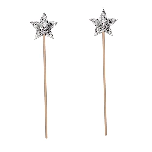 HONITANO 2 Stück Zauberstab Party Fee Stöcke Fairy Wand für Toys geburtstagsdeko spielsachen Mädchen Stern Zauberstäbe Sternenstäbe hölzern Silver HONITANO 2 Stück Zauberstab Party Fee Stöcke Fairy Wand für Toys geburtstagsdeko spielsachen Mädchen Stern Zauberstäbe Sternenstäbe hölzern Silver von HONITANO
