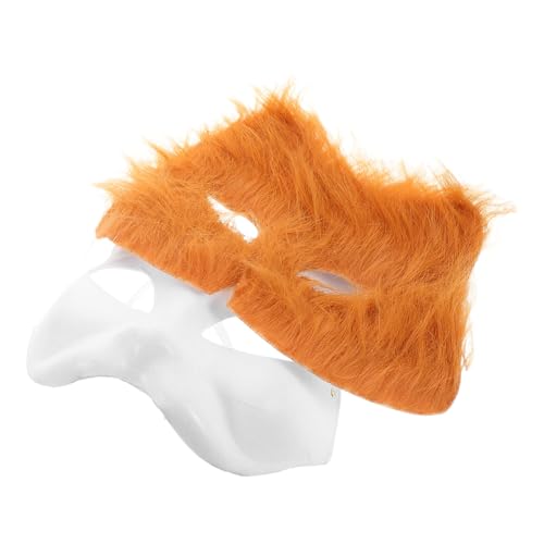 HONITANO 2 Stücke Pelzigen Fuchs Cosplay Maske Tier Maske Party Katze Masken Kostüm Zubehör Dekoration Für Halloween Karneval Maskerade Party Gefälligkeiten von HONITANO