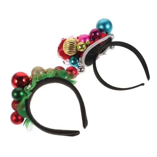 HONITANO 2 Weihnachtlicher Haarreif mit Glocken Verstellbar Festlicher Haarschmuck für Erwachsene Party Karneval und Bühnenauftritte Dekoratives Accessoire für Weihnachtsfeiern von HONITANO