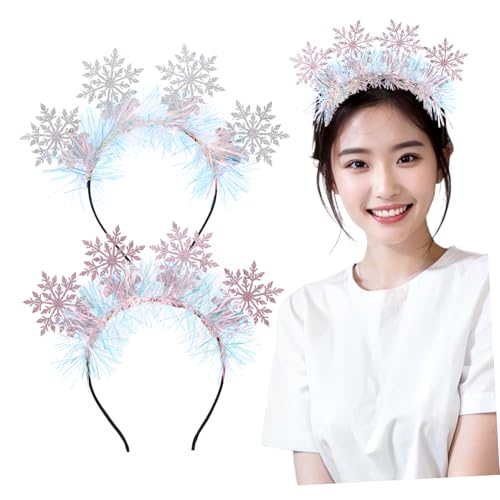 HONITANO 2 Weihnachtliches Schneeflocken Stirnband aus Stabilem Filz Glitzerndes Haarreif Accessoire für Frauen Leichtes und Wiederverwendbares Party Haarband für Festtage und Cosplay HONITANO 2 Weihnachtliches Schneeflocken Stirnband aus Stabilem Filz Glitzerndes Haarreif Accessoire für Frauen Leichtes und Wiederverwendbares Party Haarband für Festtage und Cosplay von HONITANO