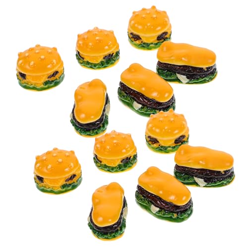 HONITANO 20 Stück Mini Hamburger Spielzeugzubehör Burger Requisiten Miniatur Burger Lebensmittelimitat Miniatur Mini Hamburger Mini Hamburger Modell Puppenhaus Lebensmittel von HONITANO