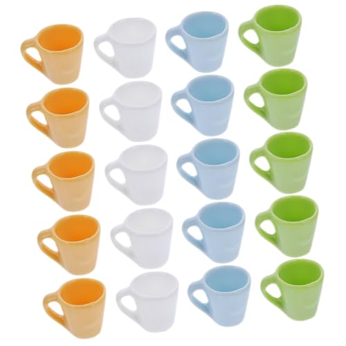 HONITANO 20 Stück Mini-Tasse Kleiner Becher Mini-Becher winzige Tassen Cute Mugs Tiny Cup puppenhauszubehör Mini- -Foto-Requisiten Mini-Foto-Requisiten Rollenspielmodell Miniatur Harz von HONITANO