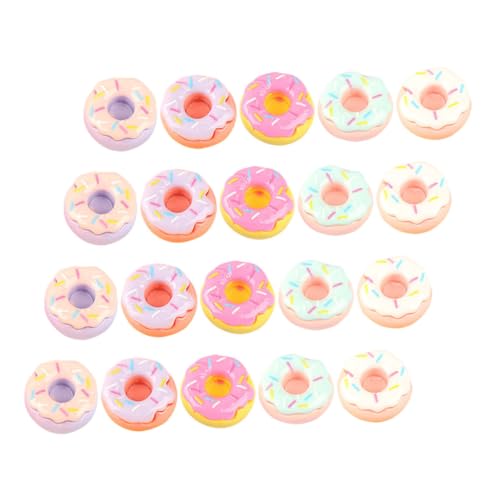 HONITANO 20 Stück Miniaturisierte Donuts für Puppenhaus Teiliges Kreative Dekoration und Spielzeugaccessoires Mini Dessert Modell für Puppenhaus und Küchen Szenen von HONITANO