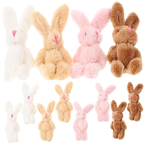 HONITANO 20 Stück Plüschhasenpuppe Mini-plüschkaninchen Stoffhasen Mini -Kaninchen Ausgestopftes Hasenspielzeug Süßes Stofftier Kleines Kaninchen Ausgestopfter Hase Kurzer Plüsch von HONITANO