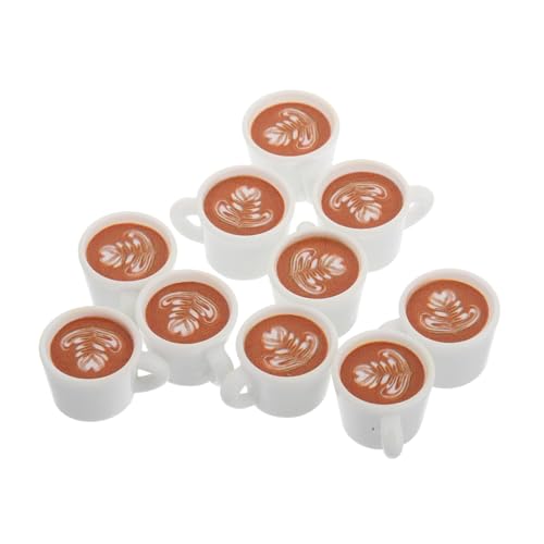 HONITANO 20 Stück Puppenhaus-kaffeetasse Mini-milchteetasse Kaffeehandwerk Puppennahrungszubehör Kaffeetasse Mini Puppenhaus-miniaturbecher Simulation Milchteetasse Weiß Plastik von HONITANO