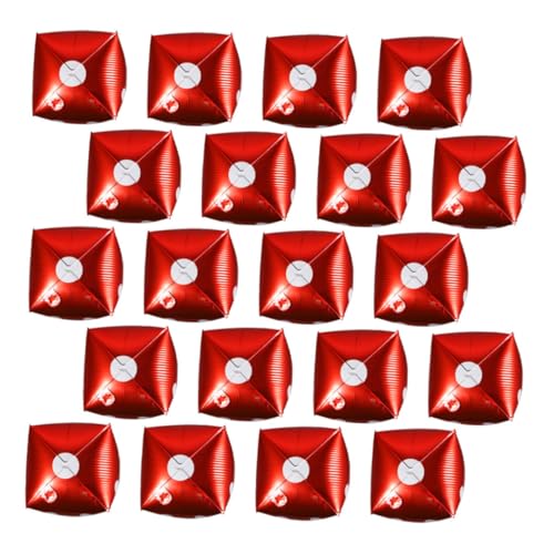 HONITANO 20 Stück Quadratische Aluminium Folienballons für Männergeburtstagsfeiern Gaming Nächte und Themenpartys Glänzende Würfeldekorationen HONITANO 20 Stück Quadratische Aluminium Folienballons für Männergeburtstagsfeiern Gaming Nächte und Themenpartys Glänzende Würfeldekorationen von HONITANO