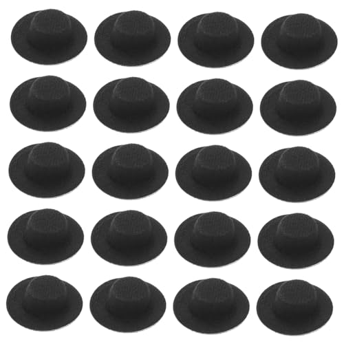 HONITANO 20 Stück Teiliges DIY Mini Schneemann Hüte Schwarze Filzhüte Dekorative Partyaccessoires für Weihnachtsdeko Puppenzubehör und Bastelprojekte Lebendige von HONITANO