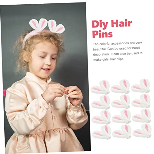 HONITANO 20 Stück Teiliges Hasenohren Haarclip aus Hochwertigem Bunte DIY Bastel Accessoires für Mädchen Leichte Kaninchenohren Haarschmuck für und Partydekoration von HONITANO