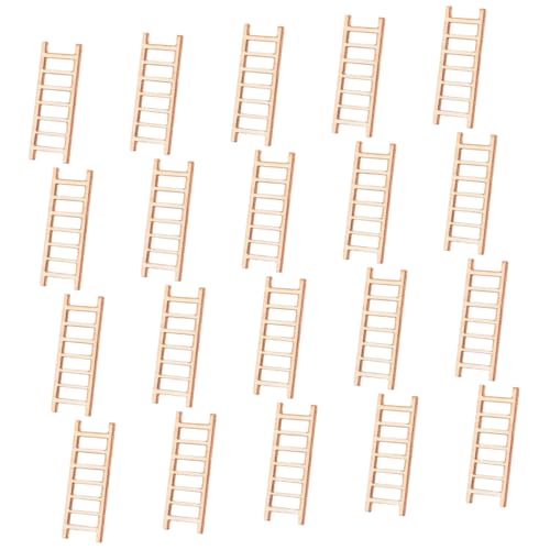 HONITANO 20 Stück Teiliges Mini Holzleiter für Mikrolandschaften DIY Dekoration Leichte Kompakte Miniatur Treppen für Puppenhäuser Garten und Sukkulenten Deko Glatte Oberfläche Langlebig von HONITANO