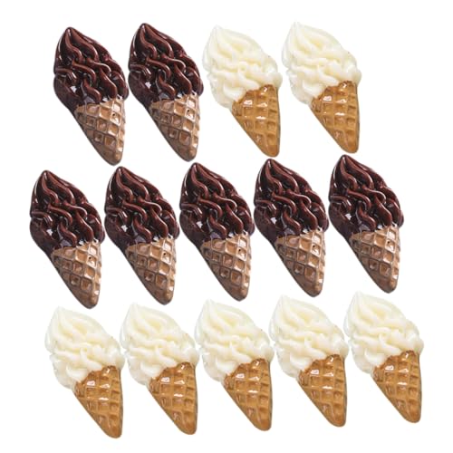 HONITANO 20 Stück Teiliges Miniatur Eiscreme aus Harz Farbige Mini Dessert Deko Realistische Miniatur Szenenmodelle für Puppenhaus und DIY Bastelprojekte Langlebig und Detailreich von HONITANO