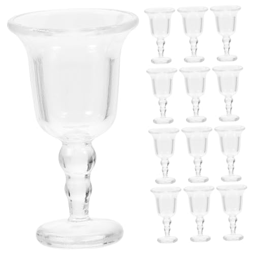 HONITANO 20 Stück winzige Wasserbecher Puppenhäuser Mini -Weingläser für kinderspielzeug spielzeuge Miniatures Kid Toys Mikro Kelch Miniatur-Weingläser-Requisite Abs von HONITANO