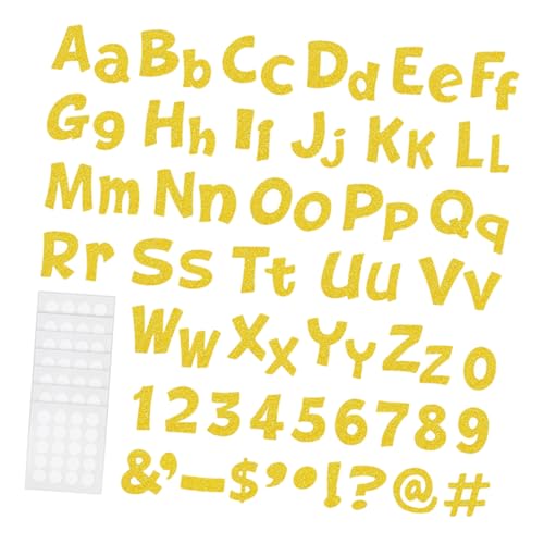 HONITANO 216 Stück Teiliges Glitzer Buchstaben Papier für Pinnwand Dekoration Vielseitige Papierbuchstaben für Klassenzimmer Party und Heimdekor DIY Bastelprojekt Geeignet Selbstklebend von HONITANO