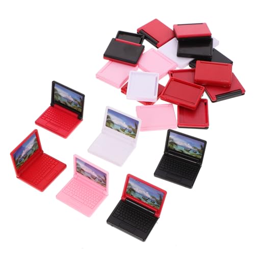 HONITANO 24 Stück Puppenhaus-computermodell Laptop- Miniaturen Mini- Mini-Dinge Mini-Laptop Puppen-Laptop Mini-Ornament Puppenornament Mini-verzierung Plastik von HONITANO