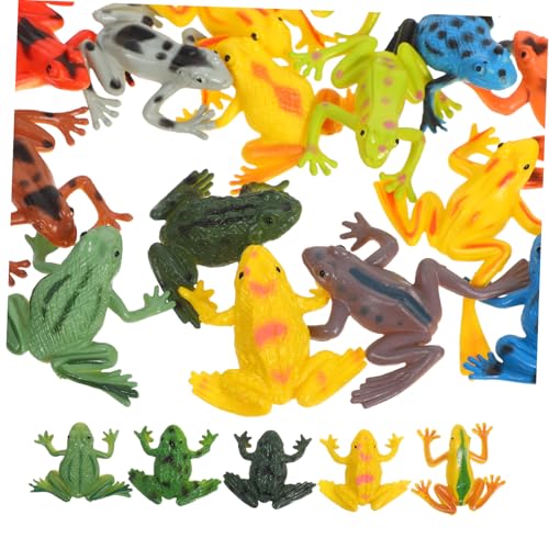 HONITANO 24 Stück Teiliges Froschfiguren Realistisch Gestaltete Froschmodelle Kunststoff für Garten Innenbereich Dekoration Lernspielzeug und Party Zubehör HONITANO 24 Stück Teiliges Froschfiguren Realistisch Gestaltete Froschmodelle Kunststoff für Garten Innenbereich Dekoration Lernspielzeug und Party Zubehör von HONITANO