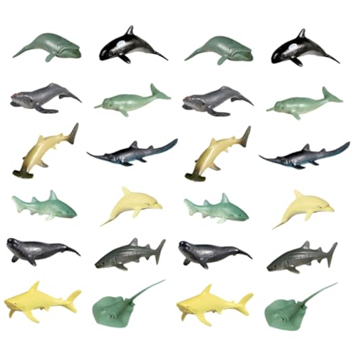 HONITANO 24 Stück Teiliges Künstlicher Meeresbewohner Figuren aus PVC Realistische Simulation Vielseitige Aquarium Deko und Pädagogische Modelle Langlebig und Sicher für Heim und von HONITANO