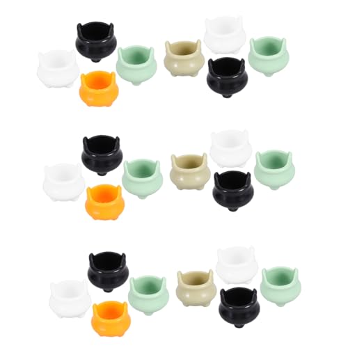 HONITANO 24 Stück Teiliges Mini Bunte Miniatur Kessel Kleine Halloween Deko für Puppenhaus Tisch und Fensterbankdekoration Lustige Partyaccessoires für Halloween Feiern HONITANO 24 Stück Teiliges Mini Bunte Miniatur Kessel Kleine Halloween Deko für Puppenhaus Tisch und Fensterbankdekoration Lustige Partyaccessoires für Halloween Feiern von HONITANO