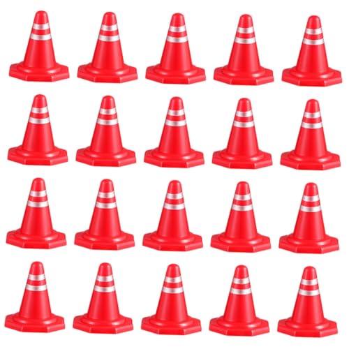 HONITANO 24 Stück Teiliges Mini Markierungskegel aus Robustem PP Realistische Verkehrsleitkegel für Zubehör für DIY Straßen und Szenen Langlebig und Spielerisch HONITANO 24 Stück Teiliges Mini Markierungskegel aus Robustem PP Realistische Verkehrsleitkegel für Zubehör für DIY Straßen und Szenen Langlebig und Spielerisch von HONITANO