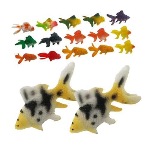 HONITANO 24 Stück Teiliges Realistische PVC Goldfisch Modelle Detailgetreue Miniatur Fische für Aquarium und Gartendekoration Lebensechte Künstliche Meereslebewesen Figuren für Mikro HONITANO 24 Stück Teiliges Realistische PVC Goldfisch Modelle Detailgetreue Miniatur Fische für Aquarium und Gartendekoration Lebensechte Künstliche Meereslebewesen Figuren für Mikro von HONITANO