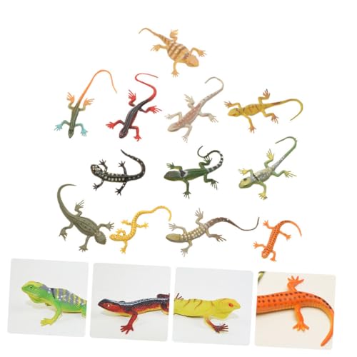 HONITANO 24 Stück Teiliges Realistisches Eidechsen Bunte Reptilienfiguren aus Langlebigem Material Pädagogisch Nützlich für Vielseitig als Dekoration und Partygeschenk Geeignet von HONITANO