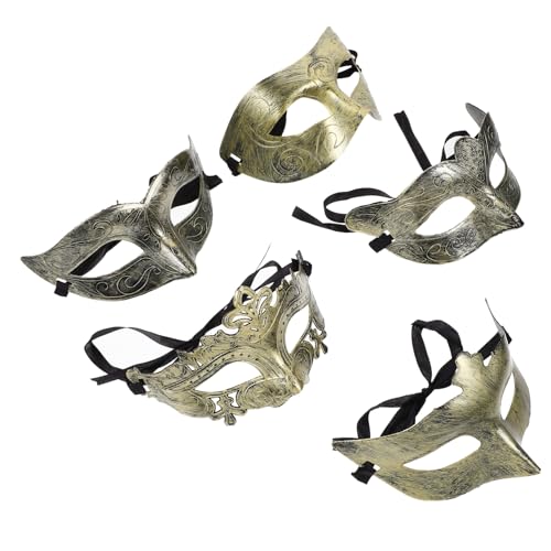 HONITANO 25 Stück Teiliges Retro Halbgesichtsmasken Damen Masquerade Masken mit Elegantem Muster für Halloween Karneval Cosplay Party Dekoration Designs Goldfarben HONITANO 25 Stück Teiliges Retro Halbgesichtsmasken Damen Masquerade Masken mit Elegantem Muster für Halloween Karneval Cosplay Party Dekoration Designs Goldfarben von HONITANO