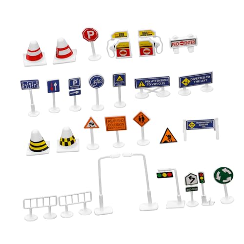 HONITANO 28Stücke Teiliges Spielset mit Verkehrsschildern für Realistische Straßenschilder zur Kreativer Spiele und Verkehrssimulation für Vorschulkinder und Lernspielzeug HONITANO 28Stücke Teiliges Spielset mit Verkehrsschildern für Realistische Straßenschilder zur Kreativer Spiele und Verkehrssimulation für Vorschulkinder und Lernspielzeug von HONITANO