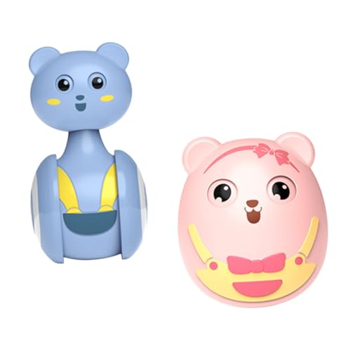 HONITANO 2Stücke Cartoon Poly Tumbler Mit Eingebauter Glocke Wackelspielzeuge Mit Licht von HONITANO