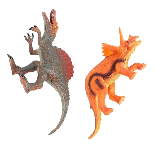 HONITANO 2Stücke Dinosaurier Teiliges Dinosaurier Modell Für Robustes Und Leichtes Dekorationsspielzeug Für Dinosaurierliebhaber Als Für Tischdekoration von HONITANO