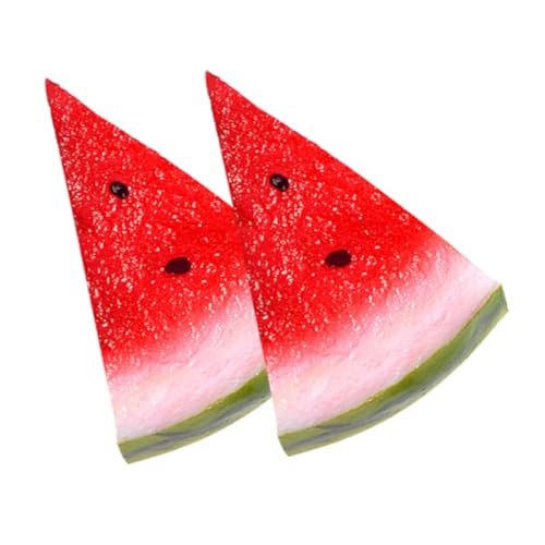 HONITANO 2Stücke Künstliche Wassermelonenscheiben Realistische Dekoration für Zuhause Geschäfte und Fotografie Requisiten Langlebig und Farbenfroh für Kreative HONITANO 2Stücke Künstliche Wassermelonenscheiben Realistische Dekoration für Zuhause Geschäfte und Fotografie Requisiten Langlebig und Farbenfroh für Kreative von HONITANO