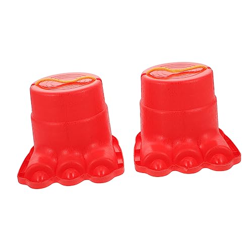 HONITANO 2Stücke Stelzen Rote Balance Training Werkzeug für Outdoor Aktivitäten Sensorisches für Jungen HONITANO 2Stücke Stelzen Rote Balance Training Werkzeug für Outdoor Aktivitäten Sensorisches für Jungen von HONITANO