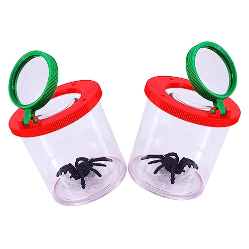 HONITANO 2Stücke Transparente Insektenbehälter mit Lupe für Beobachtungsbox für Insekten Blumen und Mineralien Wiederverwendbar und Leicht für Outdoor Entdeckungen HONITANO 2Stücke Transparente Insektenbehälter mit Lupe für Beobachtungsbox für Insekten Blumen und Mineralien Wiederverwendbar und Leicht für Outdoor Entdeckungen von HONITANO