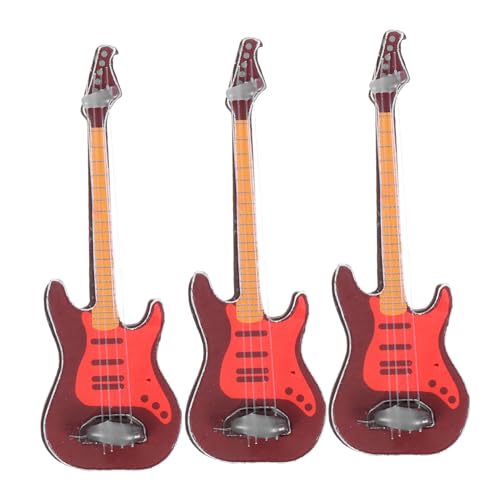 HONITANO 3 STÜCKE Miniatur Gitarre Teiliges Kunststoff Modell mit Glatter Oberfläche Dekoratives Mini Haus Instrument Geeignet als Büro und Wohnraumdekoration Liebevolles Detail für HONITANO 3 STÜCKE Miniatur Gitarre Teiliges Kunststoff Modell mit Glatter Oberfläche Dekoratives Mini Haus Instrument Geeignet als Büro und Wohnraumdekoration Liebevolles Detail für von HONITANO