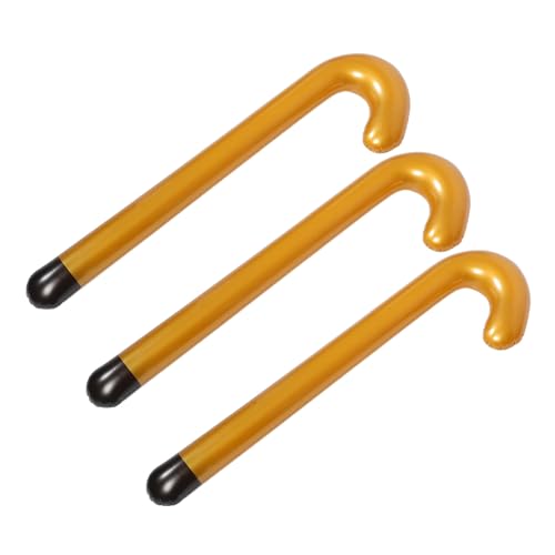 HONITANO 3 Stück Aufblasbarer Gehstock Kostüm Requisiten für Halloween Partygeschenke Ergonomischer Griff für Sicheren Halt und Vielseitige Anwendung im Freien Mottopartys von HONITANO