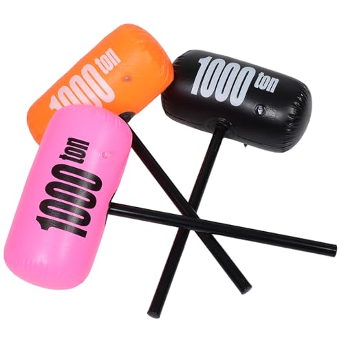 HONITANO 3 Stück Aufblasbarer Hammer PVC Party Requisiten Leicht Tragbar Sicher für Outdoor Spiele Geburtstagsfeier Kleinkinder Spaß von HONITANO