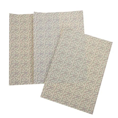 HONITANO 3 Stück Bodenaufkleber Bodenpapier Für Mini Puppenhaus Zubehör Mini Bodenpapier Aufkleber Simulation Mini Bodenbelag Puppenhaus Zubehör Buntes von HONITANO