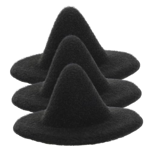 HONITANO 3 Stück Miniatur Hexenhüte DIY Kleine Puppenhüte Halloween Dekoration Filzähnliche Handgemachte Mini Mützchen für Party Flaschen Haustiere und Bastelprojekte von HONITANO